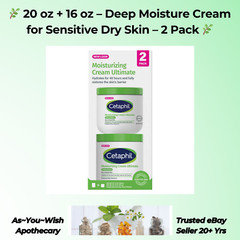 Cetaphil Moisturizing Cream Ultimate 20 oz + 16 oz Sensitive Dry Skin 2 Pack New