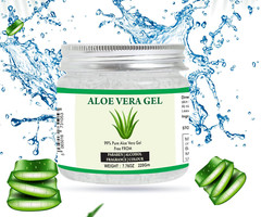 Aloe Vera Gel | 100% Pure Natural Aloe Gel | for Moisturizing Face Skin & Hair C