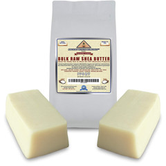Organic Unrefined Raw AFRICAN IVORY WHITE SHEA BUTTER BLOCKS/JAR Bulk Size Grade