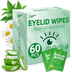 Tea Tree Oil Eyelid Wipes 60PCS – Individually Wrapped Eye Lid Cleaning Wipes