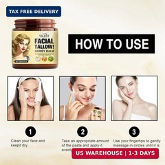 Tallow and Honey Balm – Beef Tallow for Skin 4OZ, 2025 Natural Tallow Face Moist