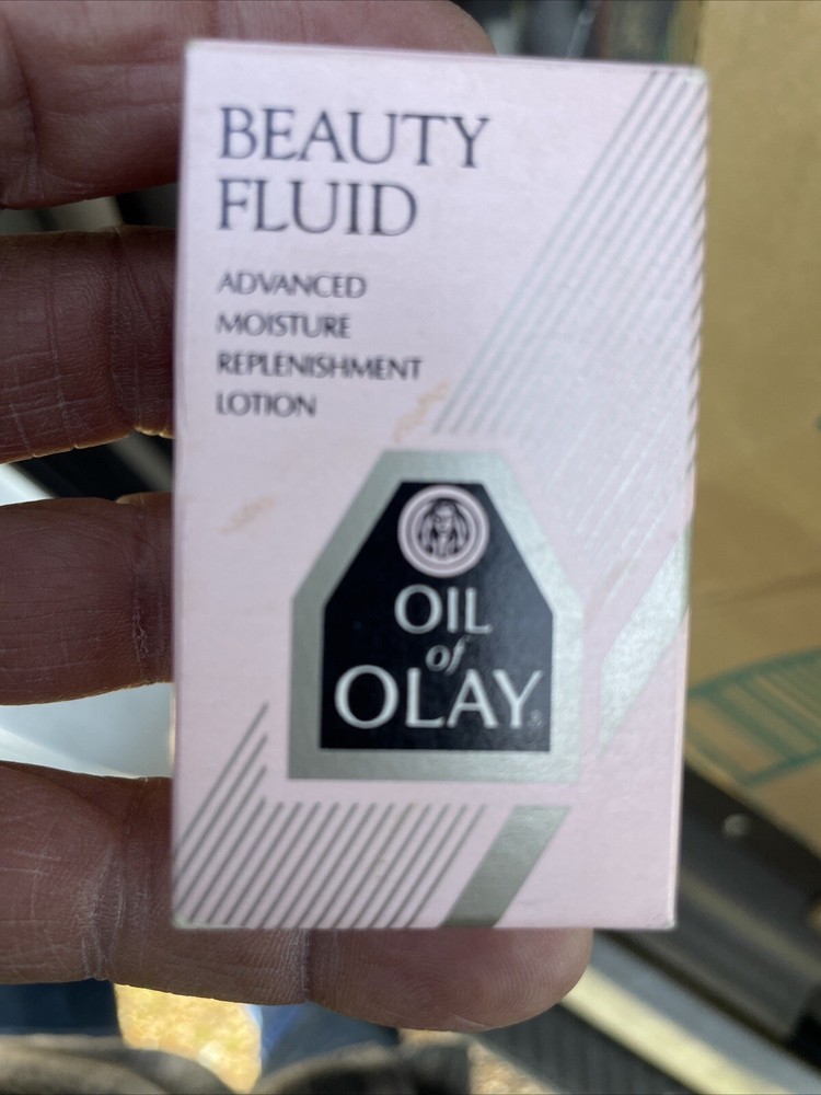 Vintage Oil Of Olay Beauty Lotion .5oz Fluid Ounces Glass Bottle Original Box