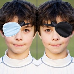 2PCS Breathable Silk Eye Patches – Trendy Blue & Black for Eye Care Therapy