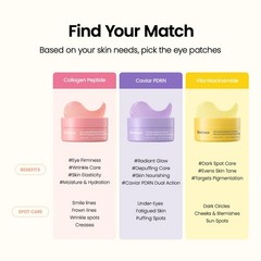BIODANCE Collagen Peptide Eye Patches, Anti Wrinkle & Smile Line Patches for Fac
