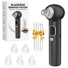 Pore Vacuum Blackhead Remover with Heating – 3 Suction Levels, 5 Probes, Tools f
