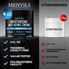 (2 Pack) Mens Face Moisturizer Cream – Anti Aging & 8 Ounce (Pack of 1)