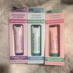 b.pure Lip Serum Set of 3 Hyaluronic Acid Exfoliating Cooling Hydrating