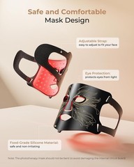 Aurphany LED Light Therapy Mask for Face and Neck – 7 Colors, 324 LEDs