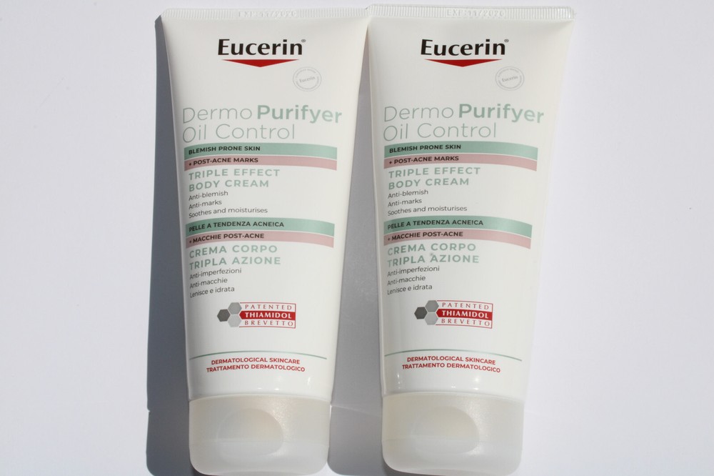 2x Eucerin DermoPurifyer Triple Effect Body Cream 200ml (6.76floz)