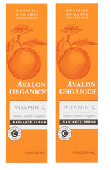 Avalon Organics Vitamin C Radiance Serum, 1 oz (2 Pack)