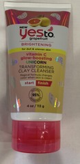 Yes To Grapefruit Brightening Vitamin-C Unicorn Transforming Clay Cleanser 4 oz