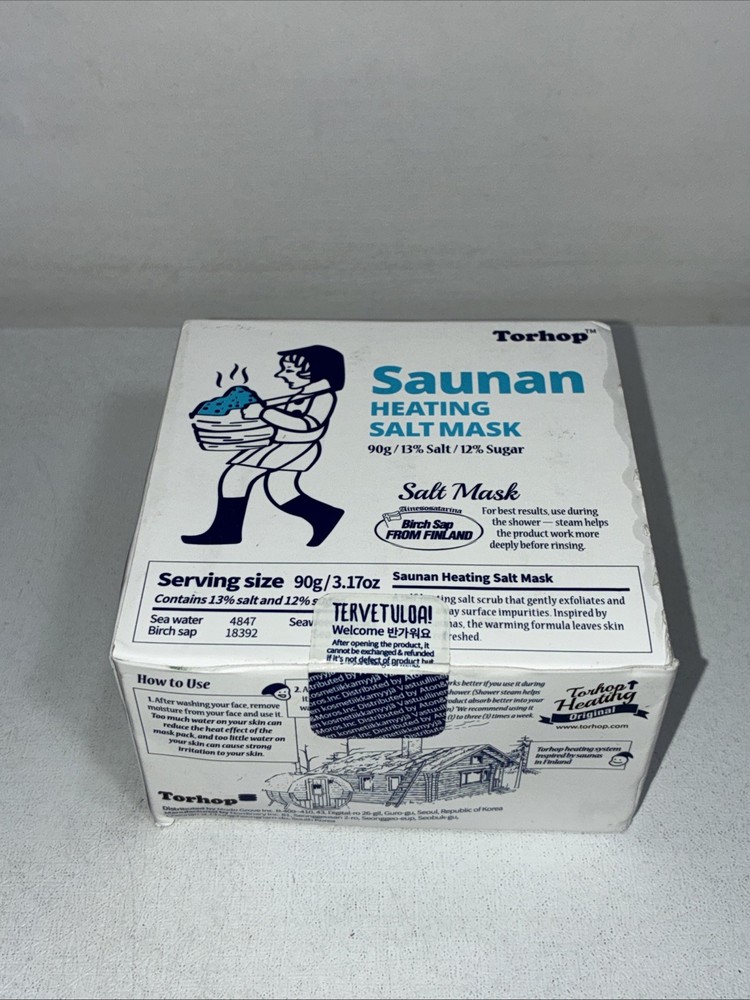 Sealed Torhap Saunan Healing Salt Mask 3.17 Oz New