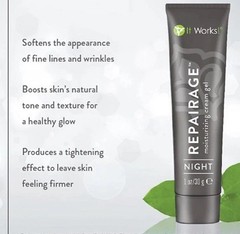 It Works Repairage Moisturizing Cream Gel Night 1 oz 30 g NEW Exp 07/17