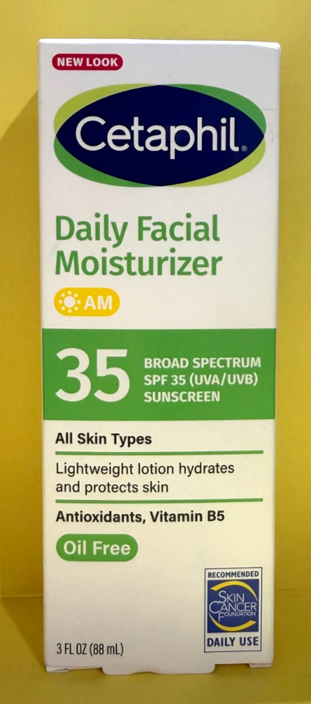 Cetaphil Daily Facial Moisturizer SPF 35 Sunscreen 3 oz Exp : 09/2026+