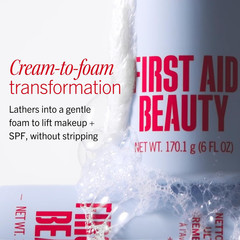 First Aid Beauty Ultra Gentle Cream-To-Foam Facial Cleanser,Makeup Removing Face