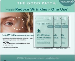 The Good Patch Un-wrinkle Micro Dart 3 Packs 12 Total Patches. Brand New