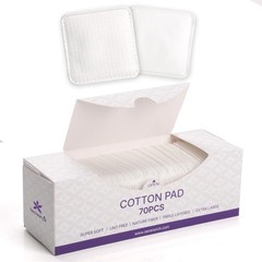 Serenorch Extra Large Cotton Pads 3X3 Inch 70 Count 100 Cotton Squares For