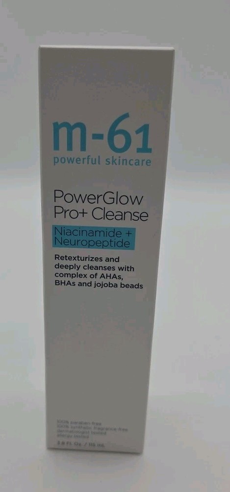 M-61 Powerful Skincare PowerGlow Pro + Cleanse 3.8oz/ 115ml New