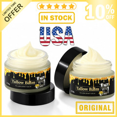 LAVONE Tallow Balm Face & Body Cream 2-Pack Anti-Aging Moisturizer Honey 30g