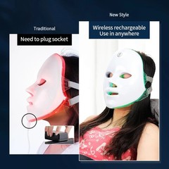 7 Colors LED Facial Mask Light Therapy Face Neck Skin Rejuvenation Beauty Tool