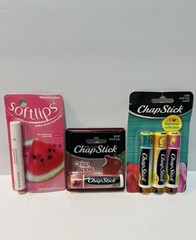 Vintage ChapStick Soft Lips Lot I Love Summer Apple Watermelon Lip Balm Fruit