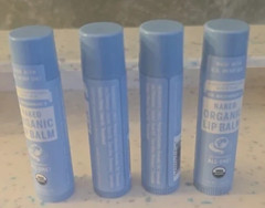 (4 Pack) Dr. Bronner&rsquo;s Magic Soaps Organic Naked Unflavored Lip Balm, 0.15 Ounce