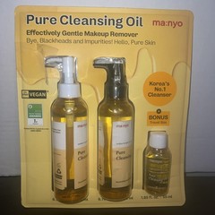 ma:nyo Pure Cleansing Oil Gentle Makeup Remover 3 PC Set 6.7oz + 1.8oz Exp 2028