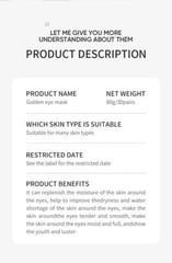 60 PCS Collagen Eye Patches Anti Aging ,Wrinkles Dark Circles Eye Bags Moistrize