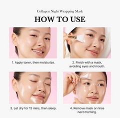 medicube Collagen Night Wrapping Mask Hydrating 75ml Niacinamide HA