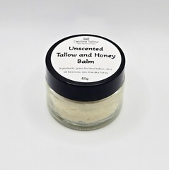 Unscented- Tallow and Honey Balm (100% grass-fed), 2oz Jar (50g)