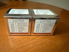 LOT OF 2 Australian Skin Clinic Retinol & Hyaluronic Acid Face Neck Night Cream