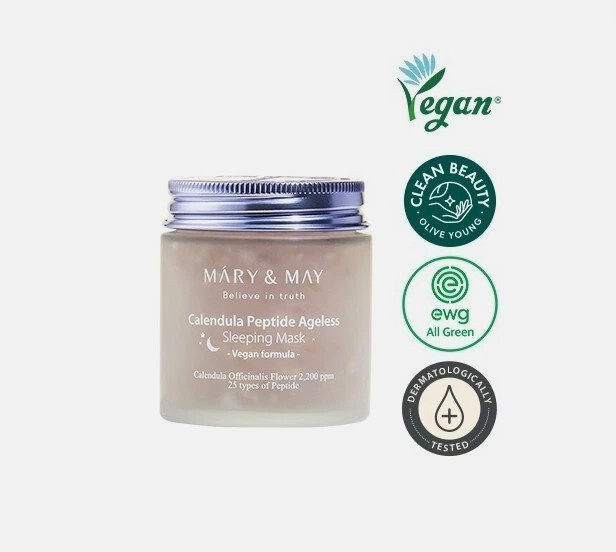 Mary&May Calendula Peptide Ageless Sleeping Mask 110g USA SHIPPING