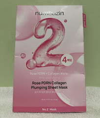 numbuzin No.2 Rose PDRN Collagen Plumping Brightening Sheet Mask 4ct 33ml