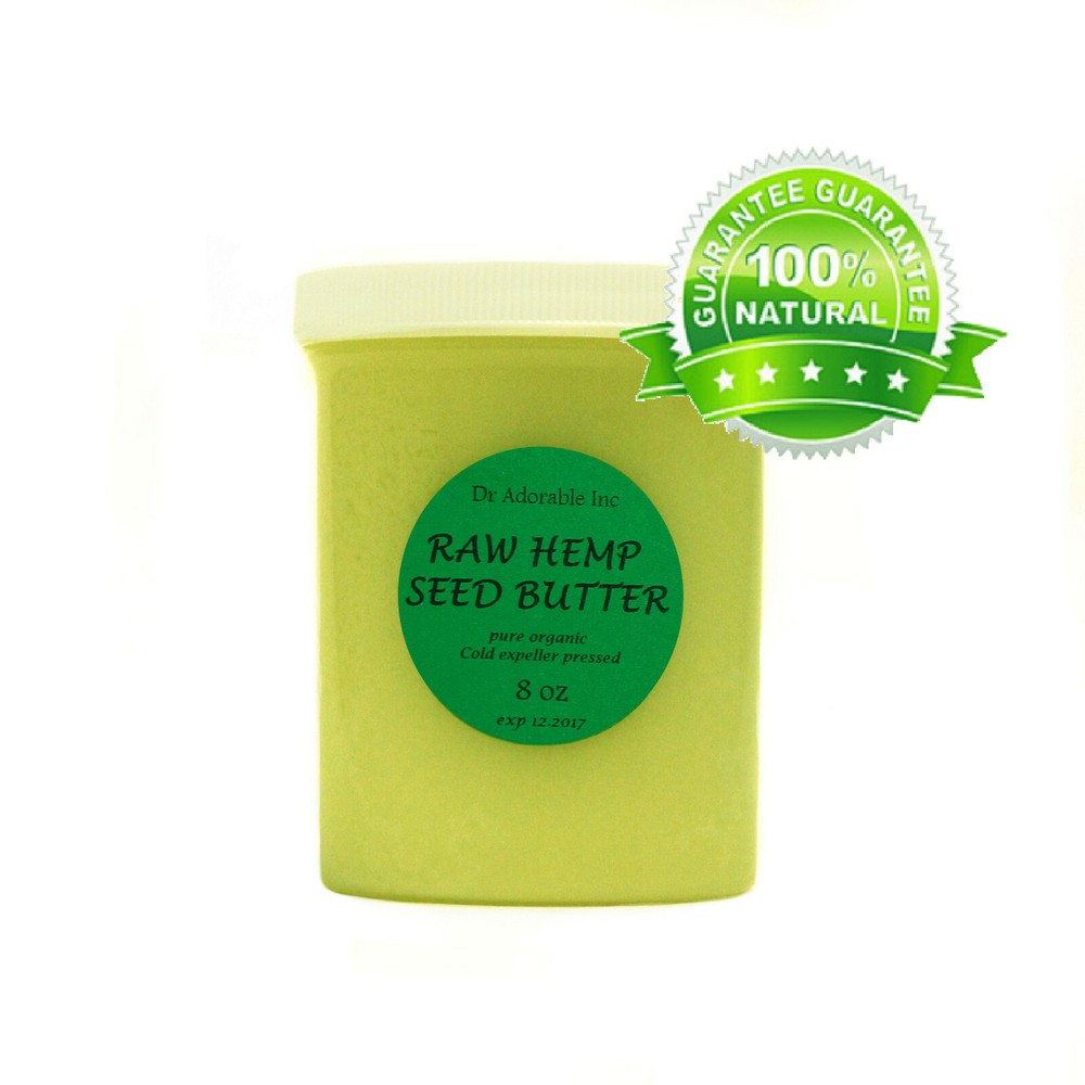 8 oz ORGANIC HEMP BUTTER 100% PURE RAW NATURAL COLD PRESSED For Skin Body Hair