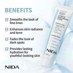 NIDA Moisturizing Cream 100ml Anti Wrinkle Brightening Hydrating Korea