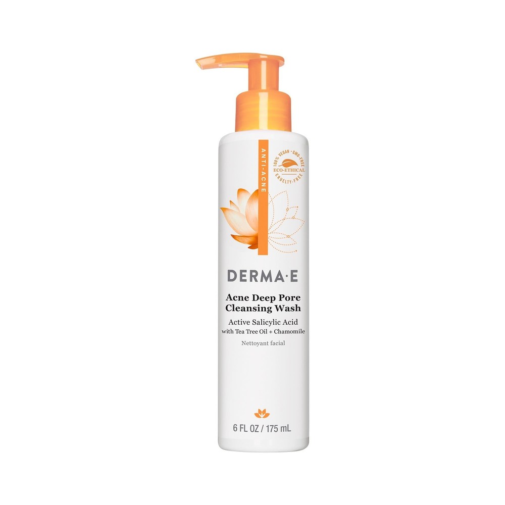 Derma E Acne Deep Pore Cleansing Wash – Blemish 6 Fl Oz (Pack of 1), WHITE