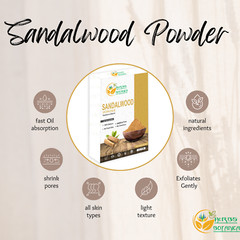 Herbs Botanica Sandalwood Powder – 2 oz Pack for Glowing Skin & Aromatherapy