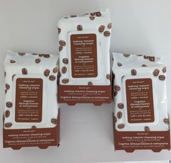 Skip the Spa Coffee and Coconut Makeup Remover Cleansing Wipes 60 ct 3 packages