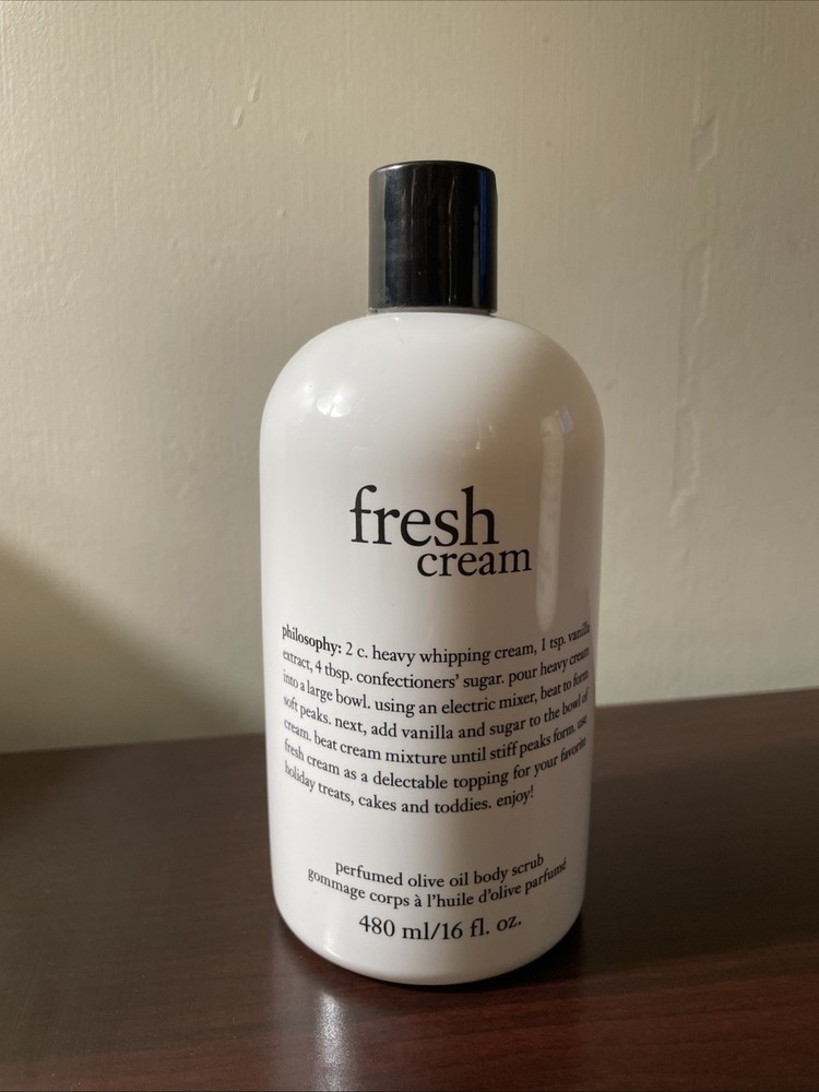 Philosophy Fresh Cream Olive Oil Body Scrub 16oz New Sealed No Pump