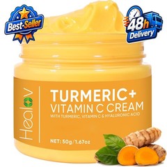 Healov Turmeric Face Cream – Natural Skin Brightening Lotion 4oz