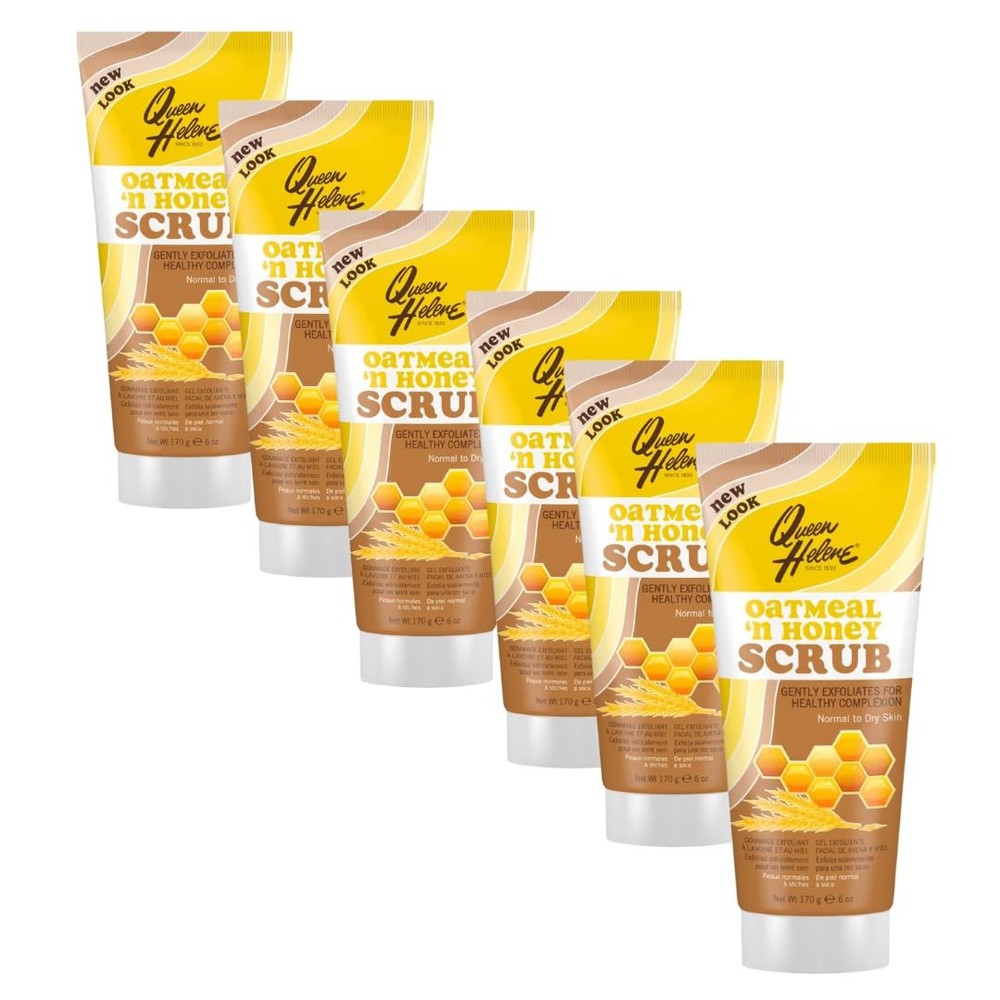 Queen Helene Oatmeal N Honey Facial Scrub 6oz. Tube (6 6 Ounce (Pack of 6)