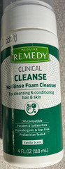 Medline Remedy Essentials No-Rinse Foam Cleanser Vanilla Scent 4 FL OZ