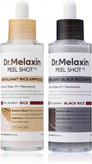 Dr. Melaxin Peel Shot Set Viral TikTok Rice Exfoliating Ampoule White + Black