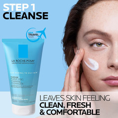 Toleraine Skin Care Set, Double Repair Face Moisturizer 100Ml & Purifying Foamin