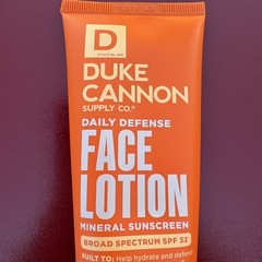 NEW Duke Cannon Daily Defense Face Lotion Mineral Sunscreen SPF 32 3 oz.