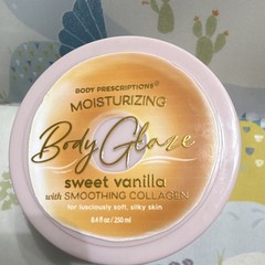 Body Prescriptions Body Glaze Moisturizing Collagen Cream Sweet Vanilla 8.4