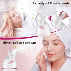 Nano Ionic Facial Steamer – Warm Mist Home SPA Humidifier for Deep Cleaning & Po