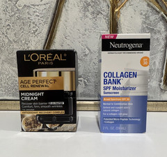 Neutrogena Collagen Bank SPF Moisturizer+L’Oreal Age Perfect Cell Renewal Cream