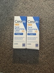 CeraVe AM Facial Moisturizing Lotion SPF 30 3 oz 2 Pack New