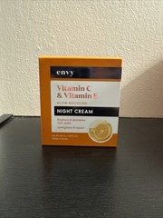 Envy Vitamin C Night Cream Vitamin E Glow Boosting Facial Anti-aging 1.69 fl oz